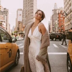 SPELL Jacquard Rosalie Midi Dress in White XS